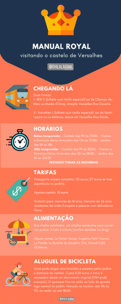 informações importantes do castelo de versalhes para turistas