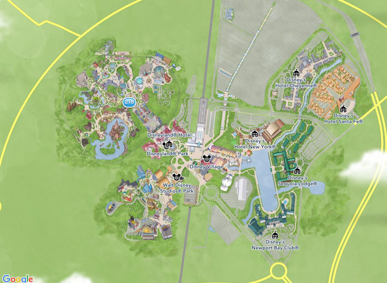 mapa da Euro Disney Paris Oh lala Dani