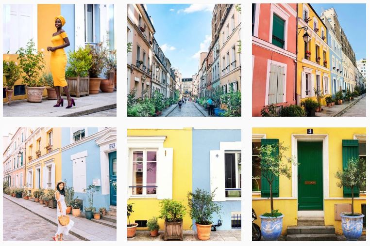 composé do instagram dedicado à esta ruazinha colorida e fofínea
