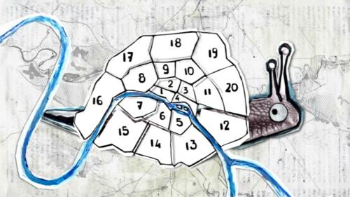 arrondissements de paris em formato de escargot