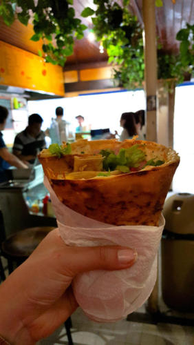 Crepe do Au p'tit grec na rue mouffetar