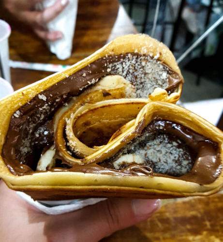 Crepe do Au p'tit grec na rue mouffetar