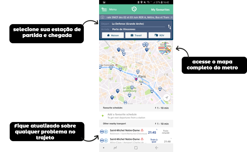 transporte público em paris aplicativo RATP como usar oh lala dani
